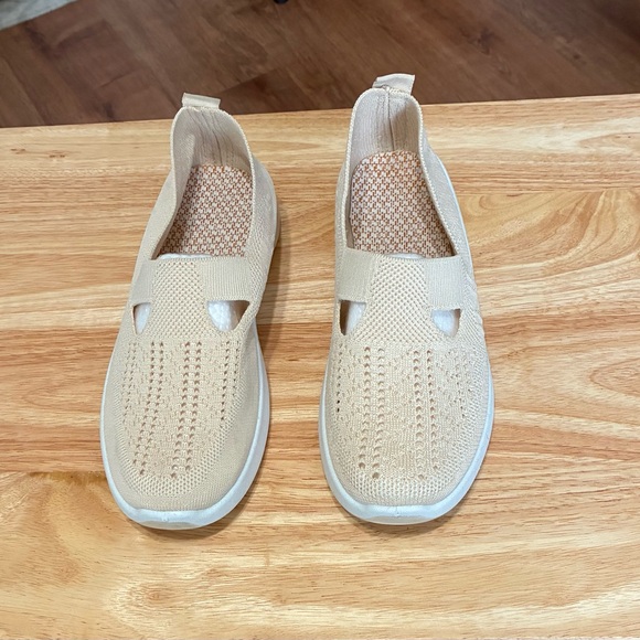 Women's Beige Slip-On Sneakers - Picture 5 of 8